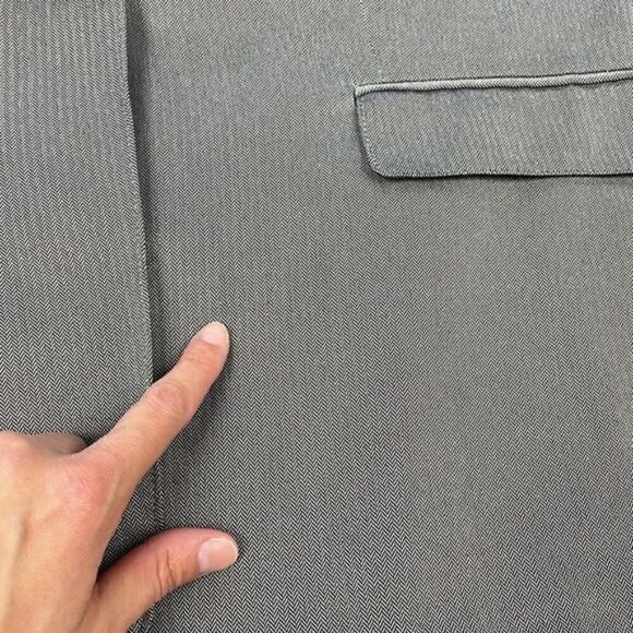 John Meyer Collection Herringbone Blazer Jacket Career Business Gray 16W - Picture 7 of 10